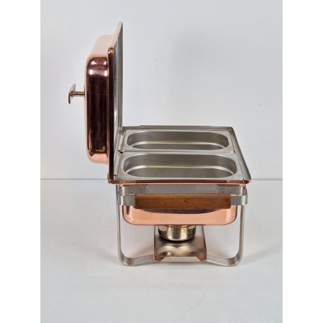 Vintage Copper-Plated Stainless Steel Spring Chafing Dish, Switzerland, 1980s For Sale - Image 10 of 18