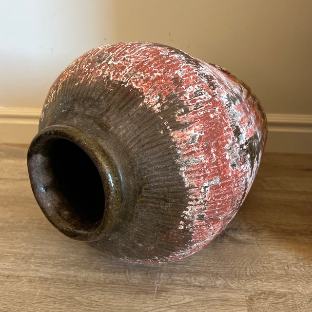 Pair of Antique Chinese Zhejiang Pottery Mijiu (Rice Wine) Storage Jars For Sale - Image 4 of 8