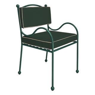Panarea Armchair in Green & Cream Upholstery by Ceraudo For Sale
