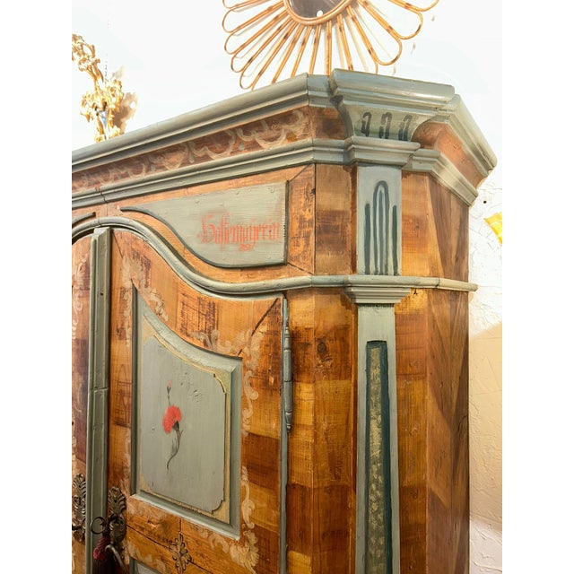 Austrian Wedding Armoire, 18th Century For Sale - Image 10 of 18