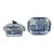 18th-Century Chinese Export Blue & White Porcelain Soup Tureen, Cover & Stand For Sale