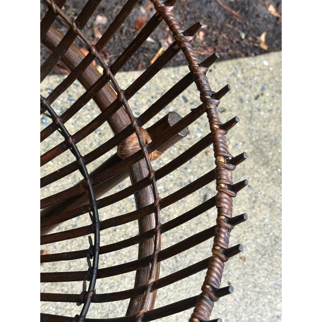 Franco Albini Style Rattan 1960s Fish Trap Table For Sale - Image 9 of 12