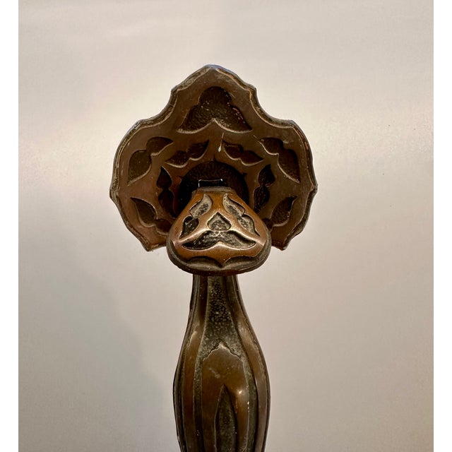 1970s Spanish Revival Solid Brass Entry Hardware Set – Penn Spain, Ornate Vintage For Sale - Image 5 of 16