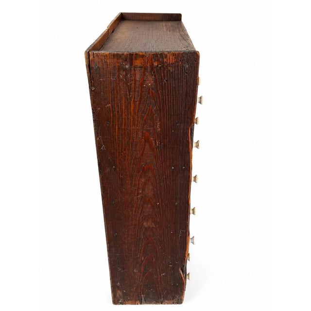 Antique 38-Drawer General Store & Apothecary Cabinet With Original Metal Drawers For Sale In Philadelphia - Image 6 of 6