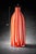 Bold Murano-style art glass vase with striking red, orange, and white vertical striping—heavy, sculptural, and designed to...