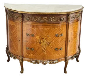1940s French Demilune Commode Louis XVI Style