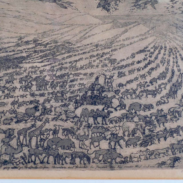 Oskar Laske, Noah's Ark Original Etching and Aquatint, 1912 For Sale - Image 3 of 10