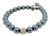 1990s David Yurman Hematite Spiritual Beads Bracelet 8" 8 mm Silver Estate For Sale