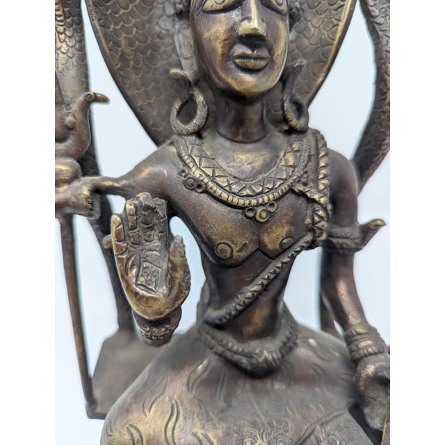 Late 19th Century Rare Sri Lankan Bronze Statue: Hindu God Shiva (C. 1880-1910) For Sale - Image 5 of 6