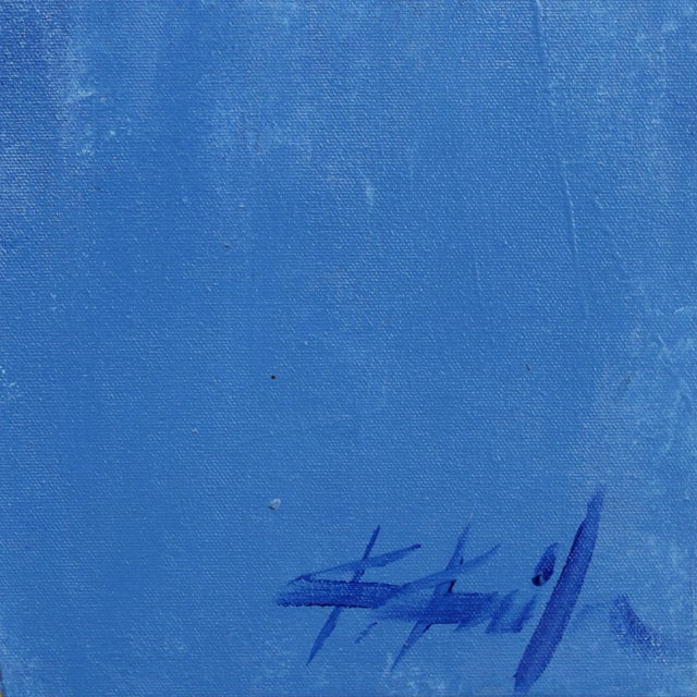 Textile Late Afternoon Blues - Tall Palm Tree Original Landscape Artwork by Kathleen Keifer For Sale - Image 7 of 8