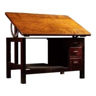Early 20th Century Draftsmen Table For Sale
