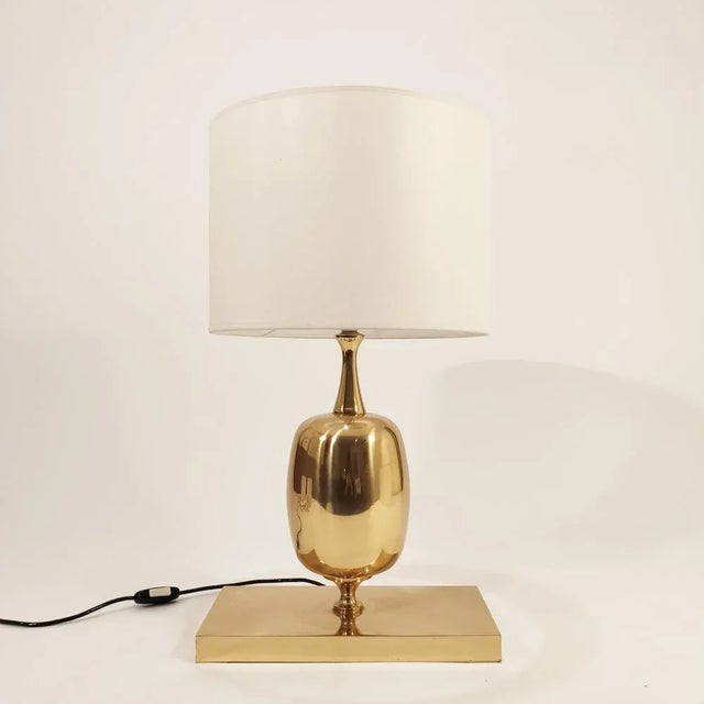 French Table Lamp in the style of Philippe Barbier, 1970s For Sale - Image 10 of 10