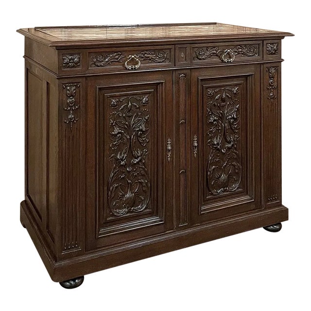 This 19th century French buffet is a handsome example of the Henri II taste that returned so strongly in French interiors...