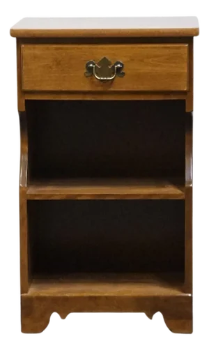 Ethan Allen Heirloom Nutmeg Maple 17" Open Cabinet Nightstand 10-5046p