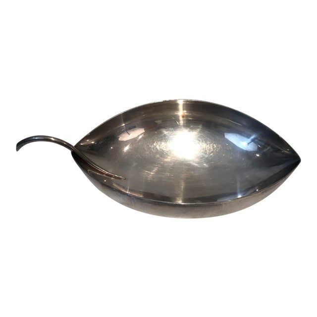 Christofle, Gallia, Silver Plated Leaf Vide-Poche, French, Circa 1930 For Sale