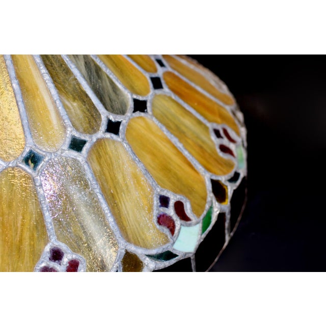 Antique Tiffany Style Light Lamp Shade For Sale - Image 11 of 18