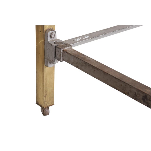 Brass French Art Deco Period Full Size Brass Bed For Sale - Image 8 of 10