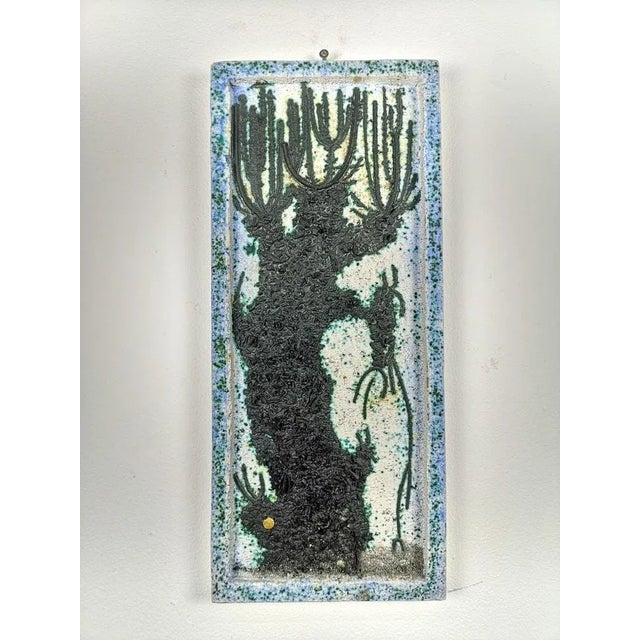 Chamotte Ceramic Wall Plaque by M. Kiss, 1970s For Sale - Image 10 of 10