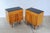 1970s Mid-Century Nightstands in Ash Veneer & Black Glass by František Mezulánik for Nový Domov, Czechoslovakia, 1970s, Set of 2 For Sale - Image 5 of 18
