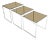 Set of Wide Rectangle Shape Chrome & Smoked Glass Nesting End Side Tables For Sale