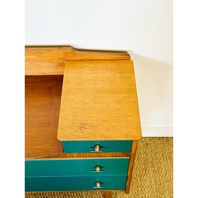 Vintage Scandinavian Oak Dressing Table, 1950s For Sale - Image 9 of 14