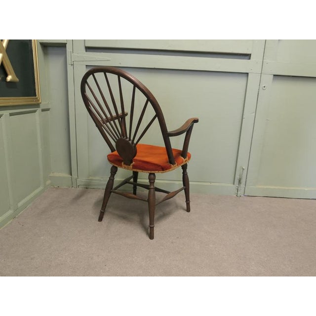 Wood Antique Arts and Crafts Windsor Carver Chair, 1890 For Sale - Image 7 of 8