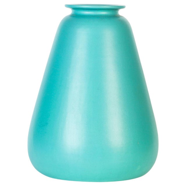 1970s Aqua Green Ceramic Vase by Ceramiche Nove, Italy, 1950s For Sale - Image 5 of 5