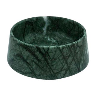 Green Marble Cats and Dogs Bowl from Fiammettav Home Collection For Sale