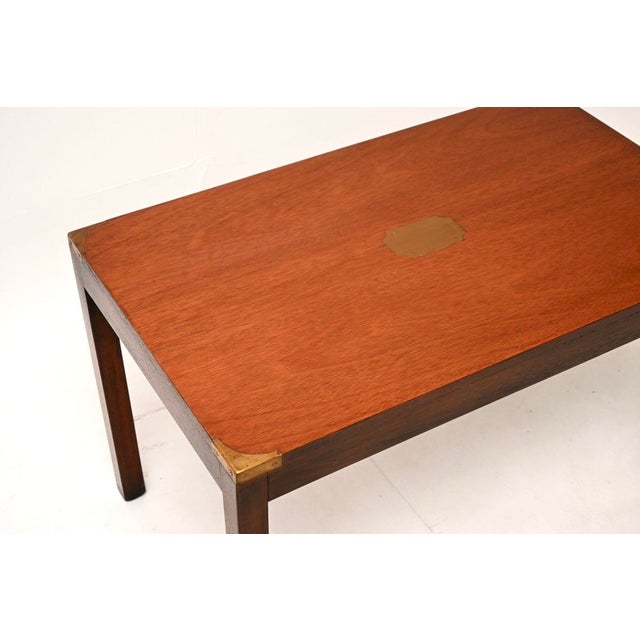 Vintage Military Campaign Style Coffee Table, 1930 For Sale - Image 4 of 6