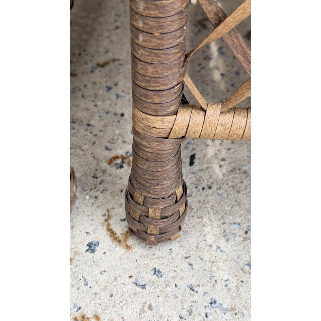 Pair of Woven Rattan Style Ottomans For Sale In Savannah - Image 6 of 12
