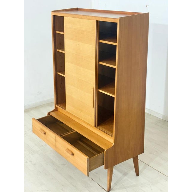 Wood Mid-Century Highboard Cabinet, 1960s For Sale - Image 7 of 13