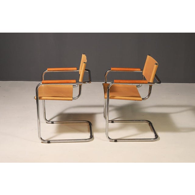 Set of Tubular Steel Cantilever Armchairs, 1970s For Sale - Image 14 of 18