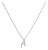 10K White Gold Diamond Accent "A" Initial Script Style Pendant Necklace For Sale