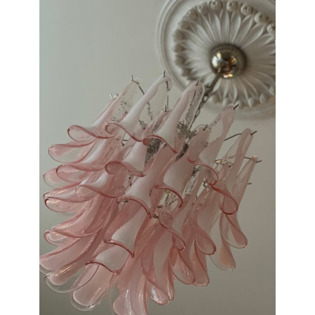 Pink Murano Glass Flamingo Chandeliers, Set of 2 For Sale - Image 6 of 9
