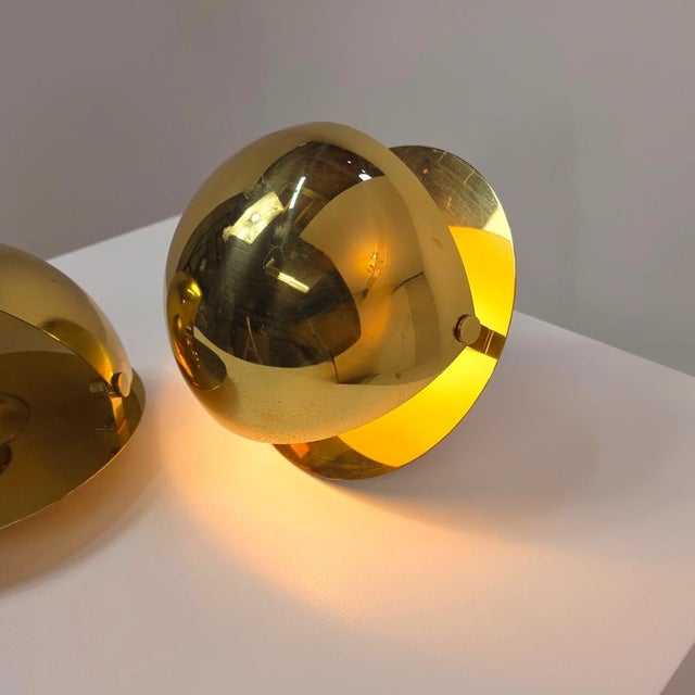Metal Mid-Century Brass Wall Lights from Cosack Leuchten, 1980s, Set of 2 For Sale - Image 7 of 9