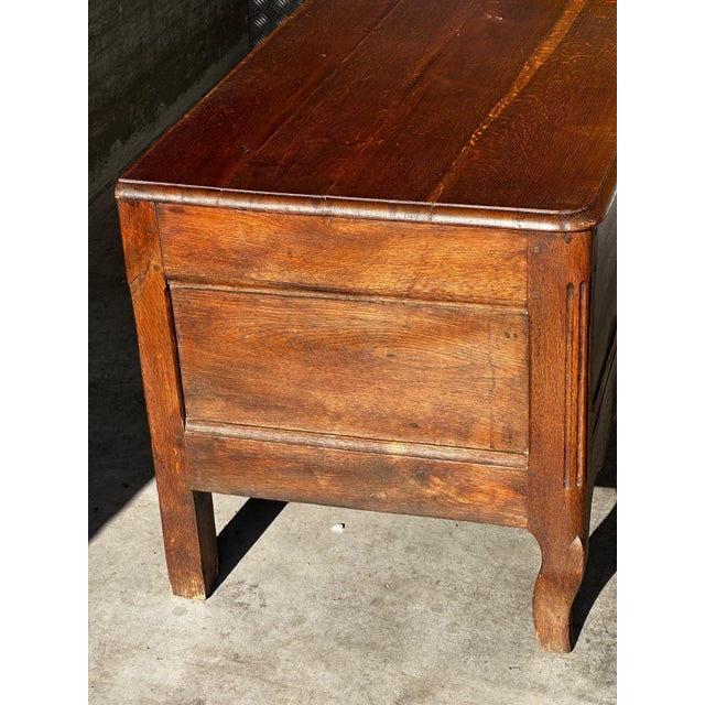French Provincial Chest in Carved and Pegged Oak, 18th Century For Sale - Image 17 of 18