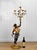 An Original 1970's Italian Nubian Boy Figural Candelabra Monumental Sized - Stands 52" tall Painted Wood Boy Shown Holding...