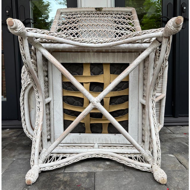 1980s 1980s Henry Link Smithsonian Collection Wicker Chair For Sale - Image 5 of 9