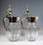 Large Glass Decanters with Silver Mounts from Gebrüder Deyhle, Germany, 1910s, Set of 2 For Sale - Image 6 of 9