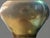 Oversized Spanish Olive Green Art Glass Demijohn Vase With Iridescent Gold Luster For Sale - Image 9 of 10