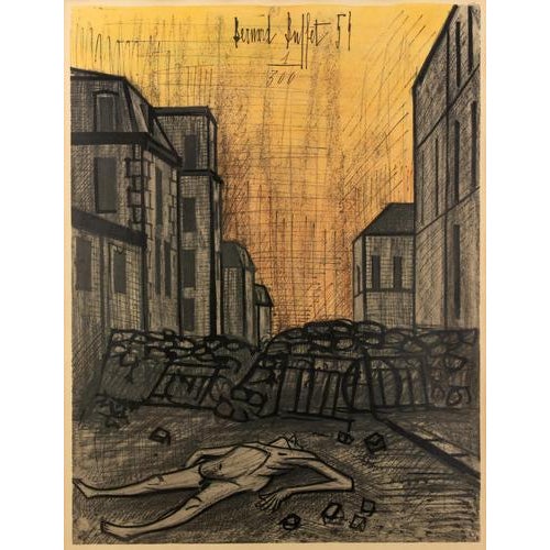 Untitled is a modern artwork realized by Bernard Buffet (Parigi 1928-Tourtour 1999) in 1954. Mixed colored lithograph....
