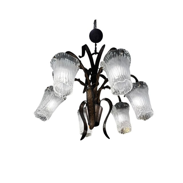 Art Deco Chandelier For Sale - Image 4 of 4