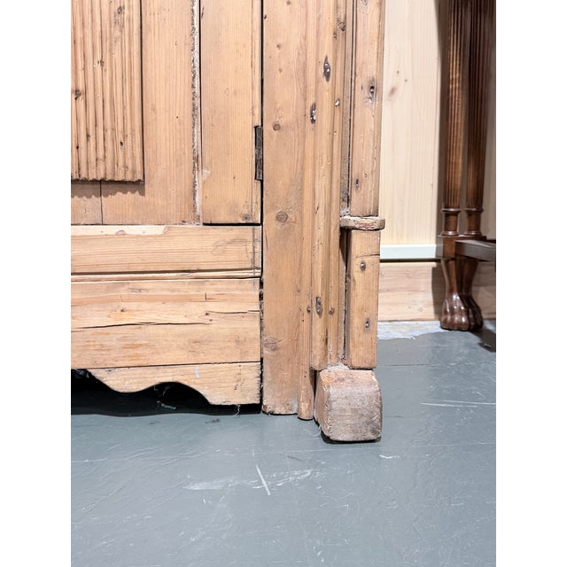 Antique English Pine Four Door Architectural Cupboard Cabinetry For Sale - Image 9 of 9