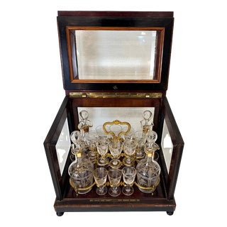 Napoleon III Crystal Liquor Decanter from Baccarat, France, 1880s, Set of 21 For Sale