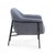 Boho Chic Lua Blue Chenille Accent Chair For Sale - Image 3 of 8