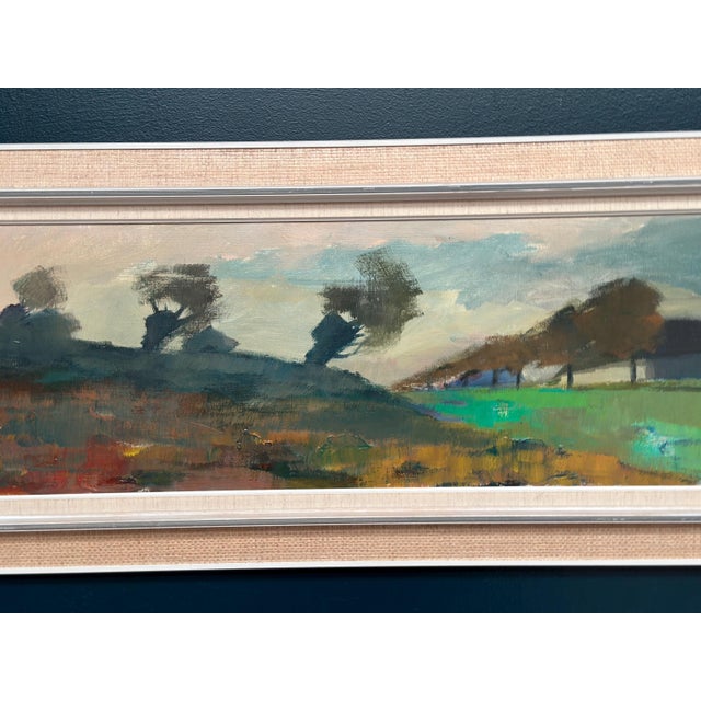 Lennart Hall, Abstract Landscape, 1960s, Oil Painting on Canvas, Framed For Sale - Image 8 of 18
