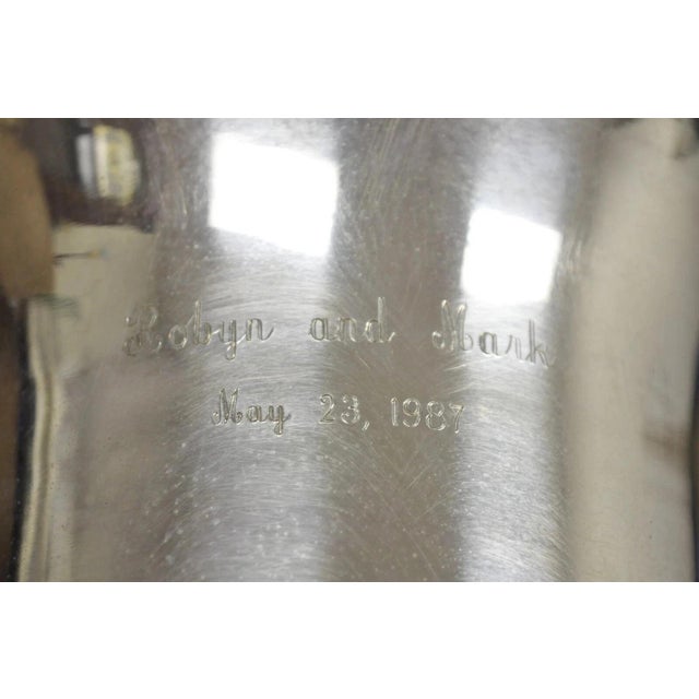 Late 20th Century Fb Rogers Silver Plated Trophy Cup Champagne Wine Chiller Ice Bucket - Engraved For Sale - Image 4 of 12