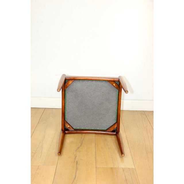 Stool with Green Seat from Edmund Homa, 1970s For Sale - Image 6 of 7