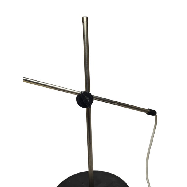Vintage Polish Bedside Lamp in Glass and Metal, 1980s For Sale - Image 4 of 9