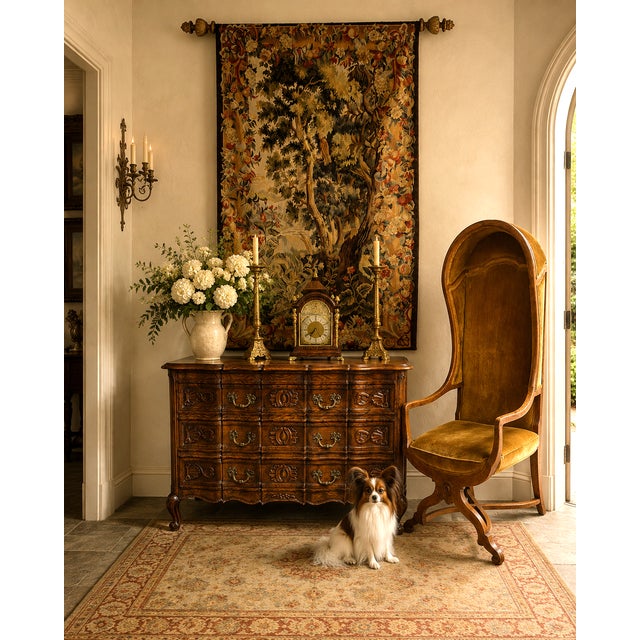ENTRYWAY COLLECTION - French Estate Style An early 20th-century French Louis XV Provincial carved oak arbalète commode...